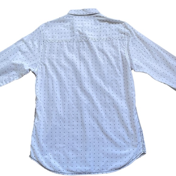 BKE Standart Fit Button Up Shirt Men’s Size L Long Sleeves White Black Western - Picture 5 of 9